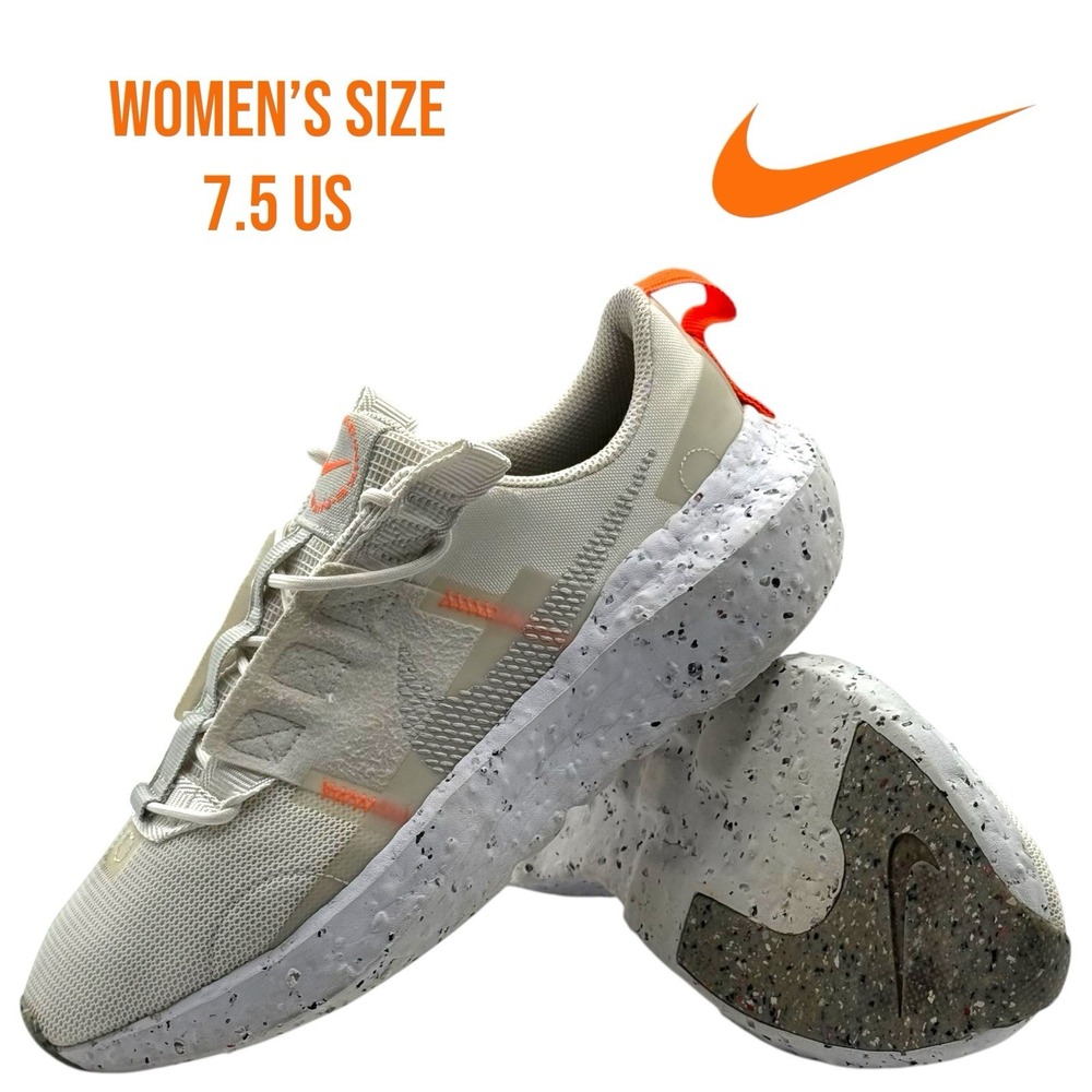 Nike Crater Impact Women's 7.5 Sail Orange Volt Running Shoes DB2477-100 Gym